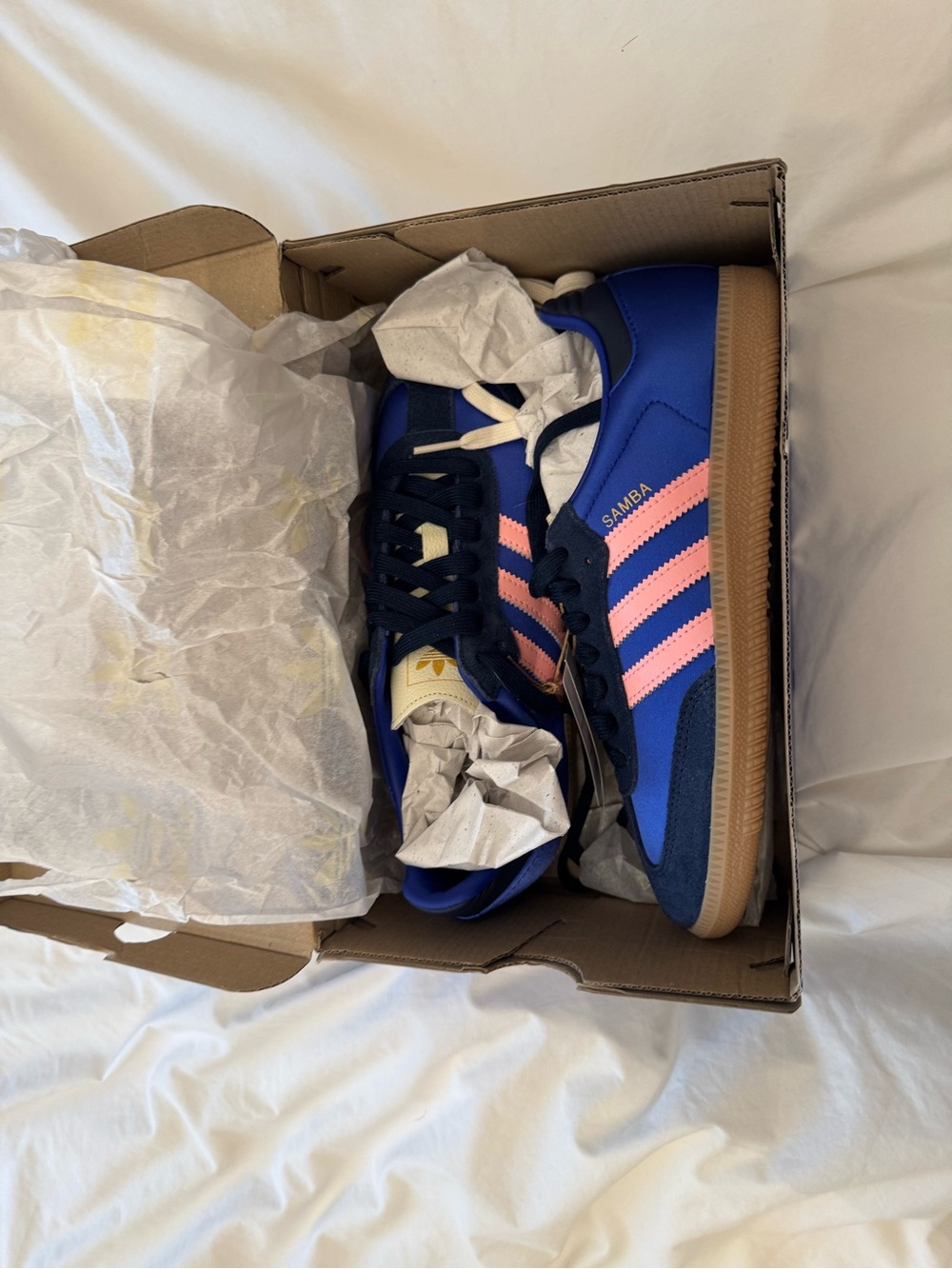 adidas Samba OG W Box in Blue with White Trefoil